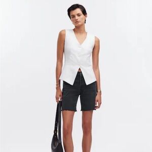 Madewell Black Long Denim Shorts
